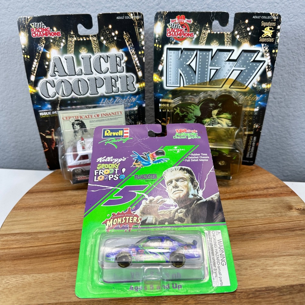 Racing Champions Alice Cooper KISS Revell Frankenstein Die-Cast Car (Lot 3) VTG